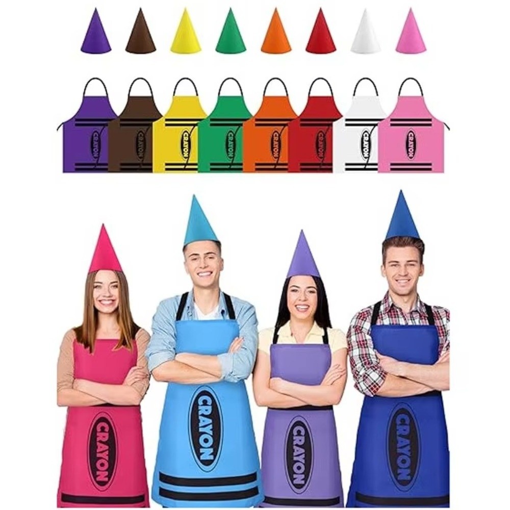 Party Hat Cone - New Colorful Crayon Themed Gnome Set