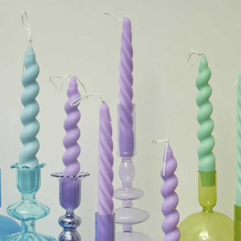 Centerpiece Stick - 2pc Spiral Candles Scented Candle Decorative