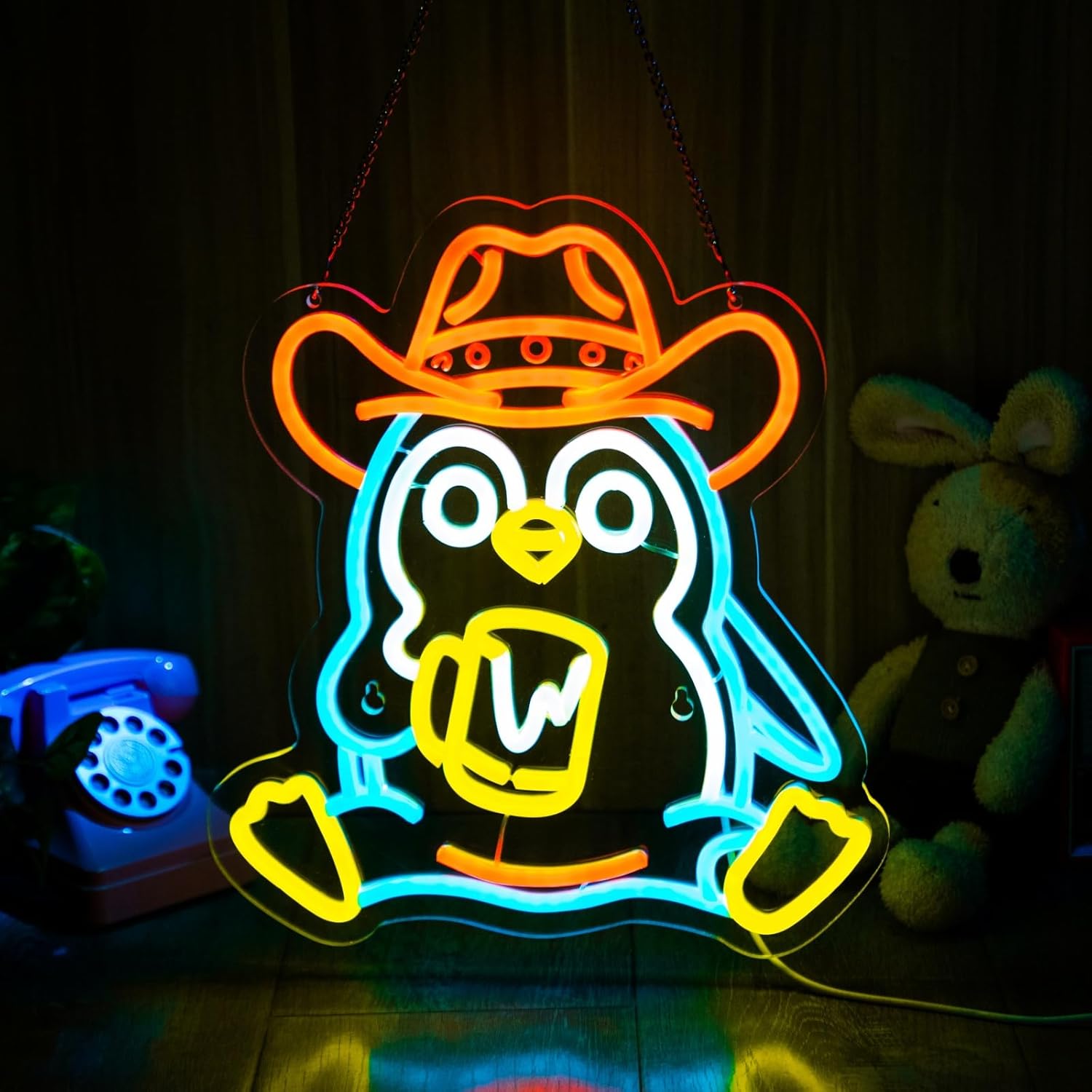 Neon Sign Party - Penguin Neon Sign USB Powered Led