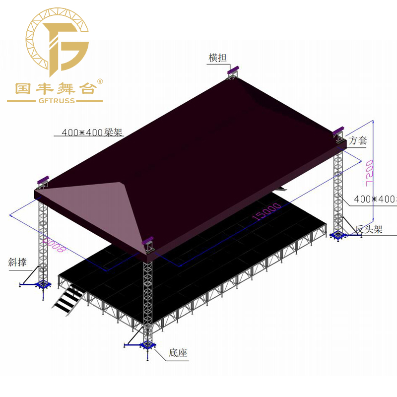 Event Party Dj - Portable Aluminum Alloy Lightweight Stage Roof