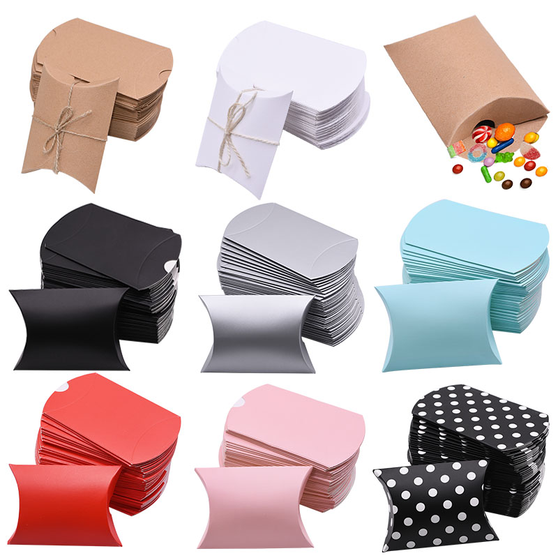 Cotton Candy Cone - 10/20/30Pcs Pillow Candy Box Kraft Paper