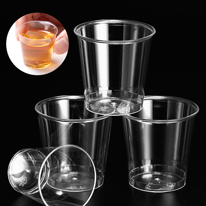 Plastic Cup 50Pcs - 50PCS Mini Clear Plastic Disposable Party