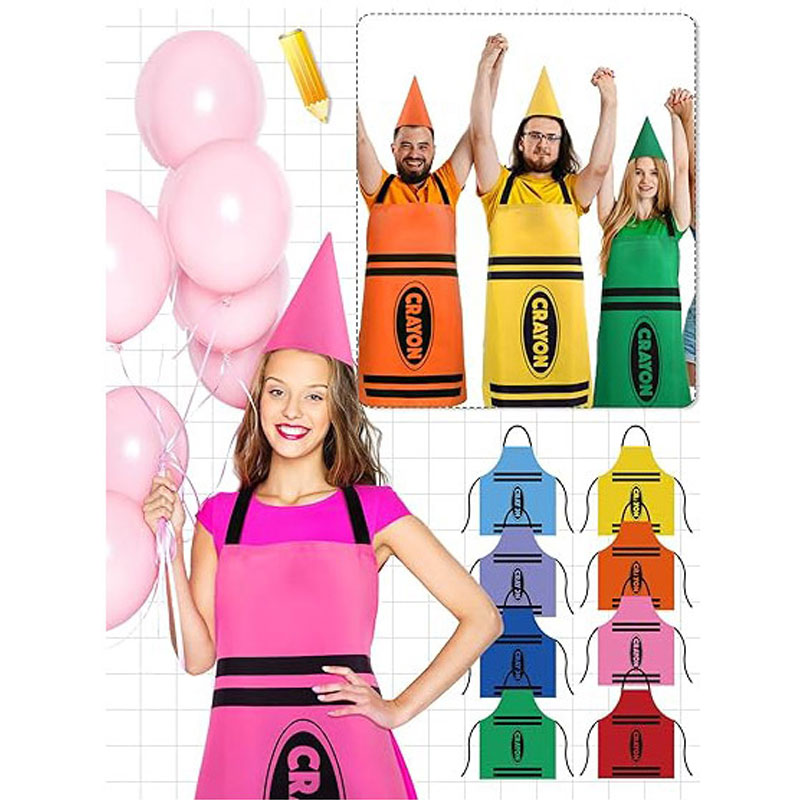 Party Hat Cone - Colorful Crayon Themed Gnome Set -