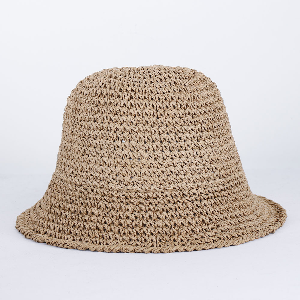 Paper Straw Color - Womens Straw Sun Hat Woven Bucket