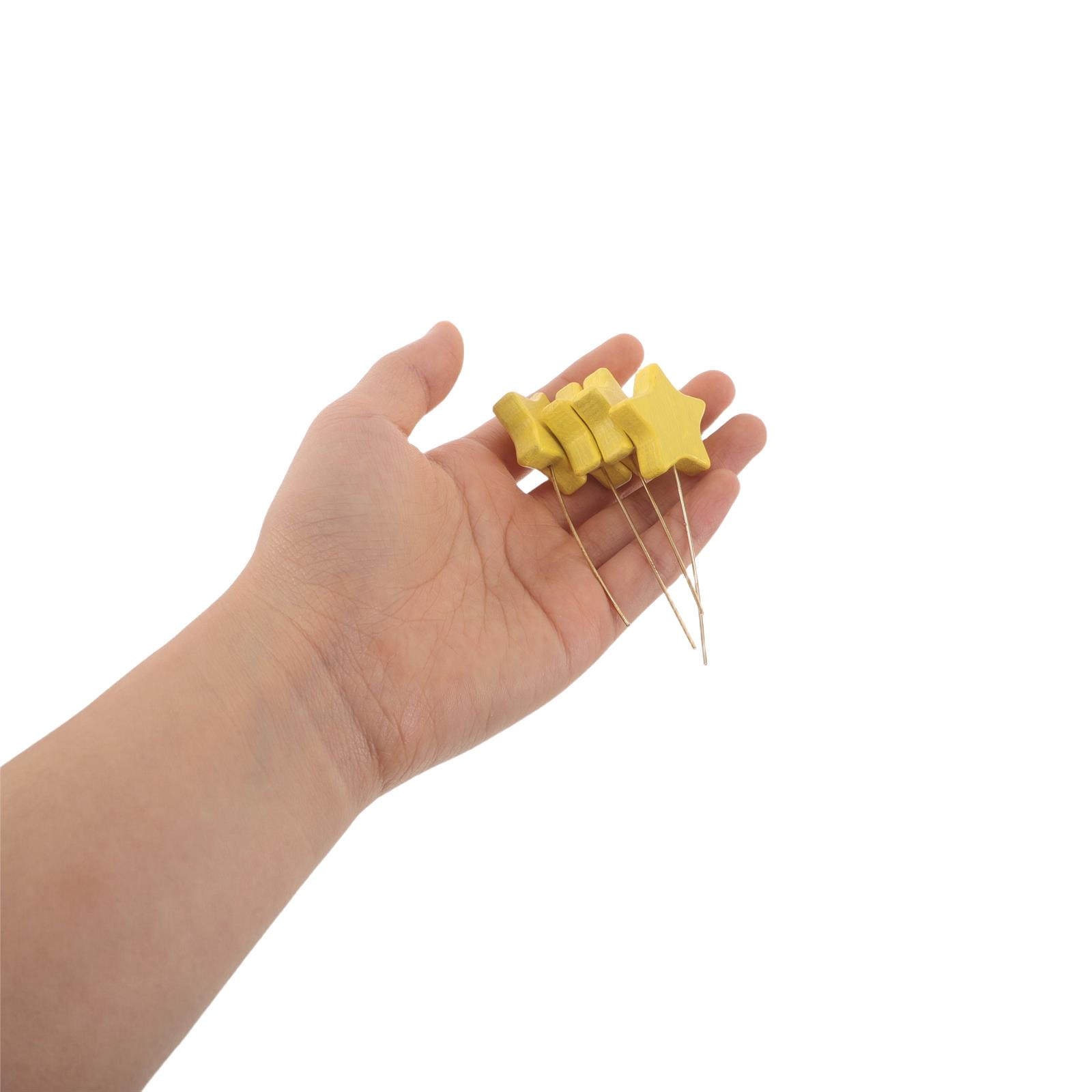 Centerpiece Stick - 6Pcs Mini Wood Star Picks Five