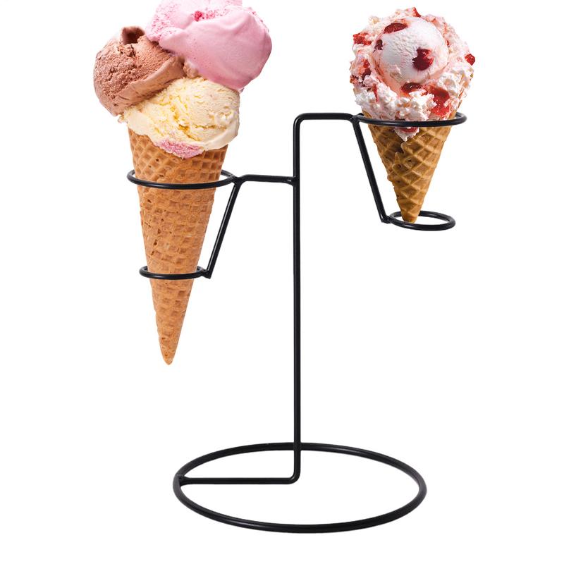 Cotton Candy Cone - Ice Cream Cone Holder Black Iron