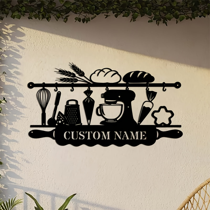 Event Supplies - Personalized Kitchen Iron Wall Art, Baking