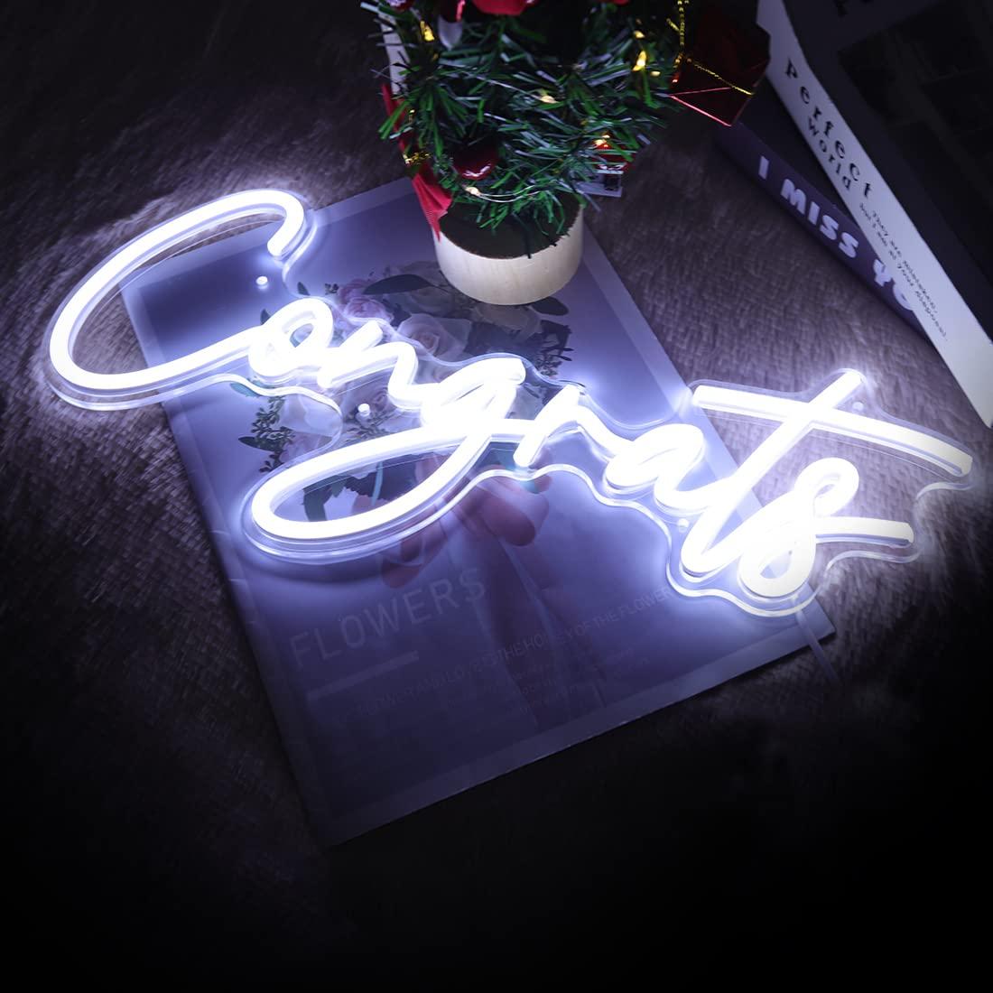 Congrats Neon Sign USB Dimmabl - Neon Sign Party review and price