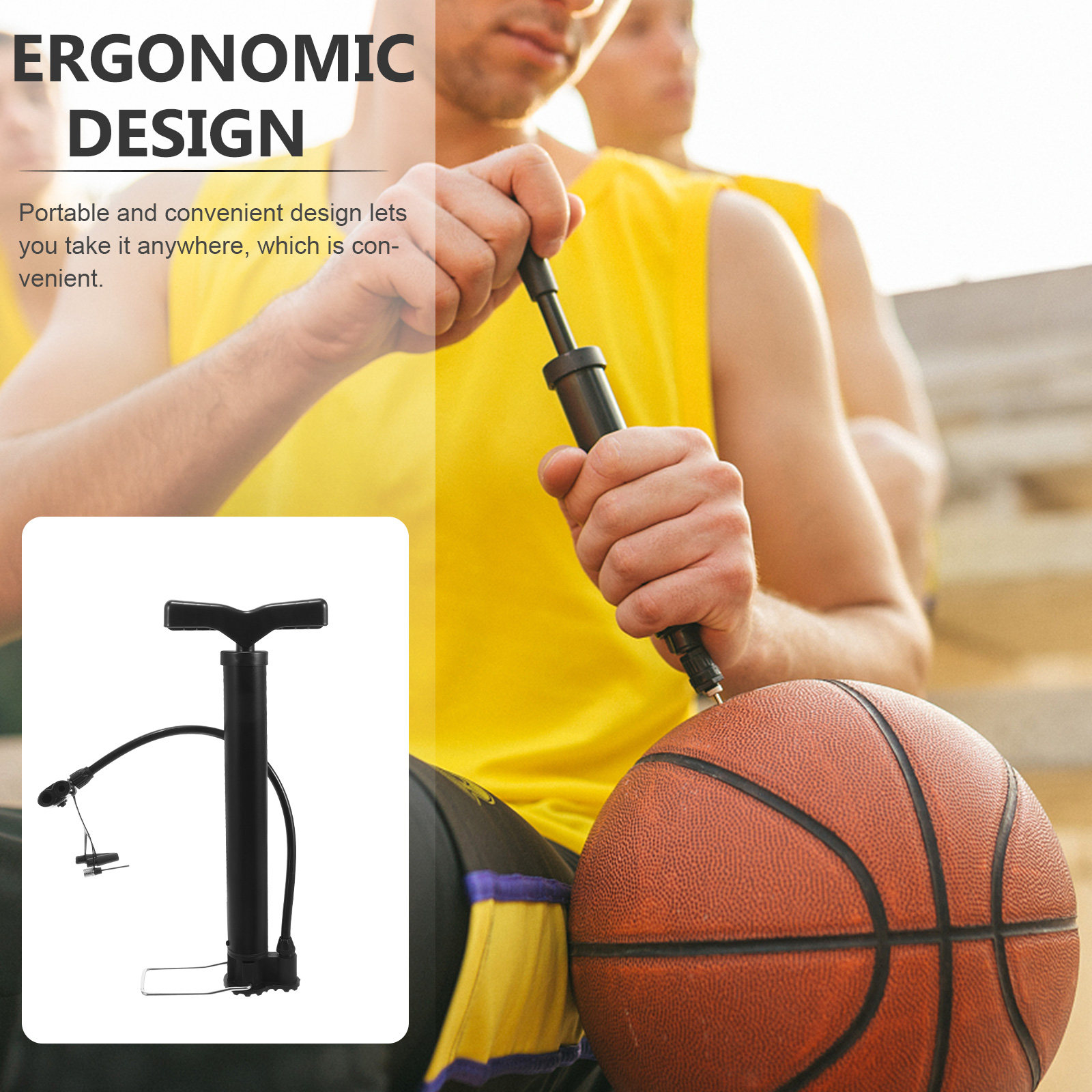 Steel Portable Ball Pump Bike  - Balloon Pump Hand review and price