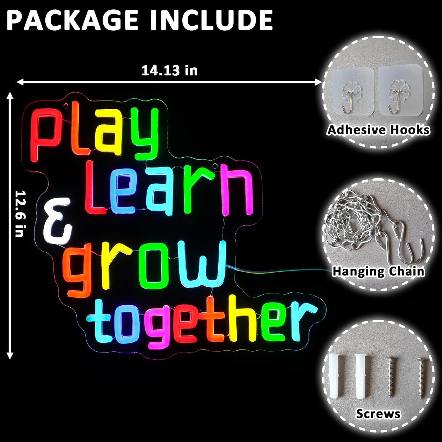 Play Learn Grow Together Neon  - Neon Sign Party review and price