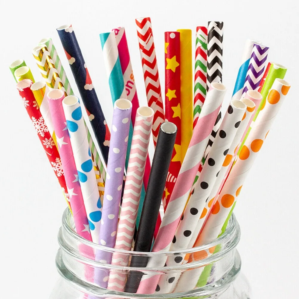 100 Bulk Packed Paper Straws P - Paper Straw Color review and price