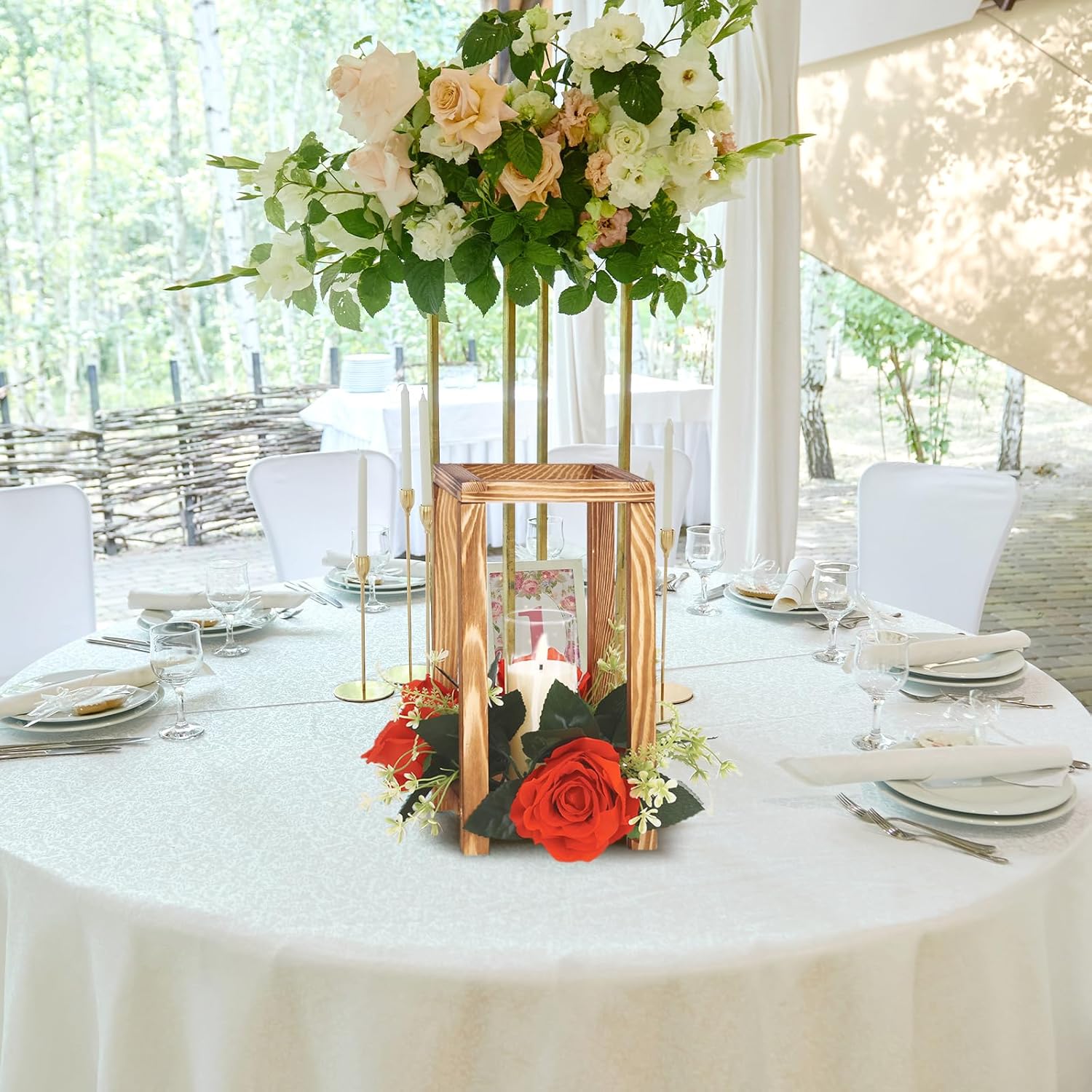 1 Piece Wooden Wedding Lantern - Centerpiece Stick review and price