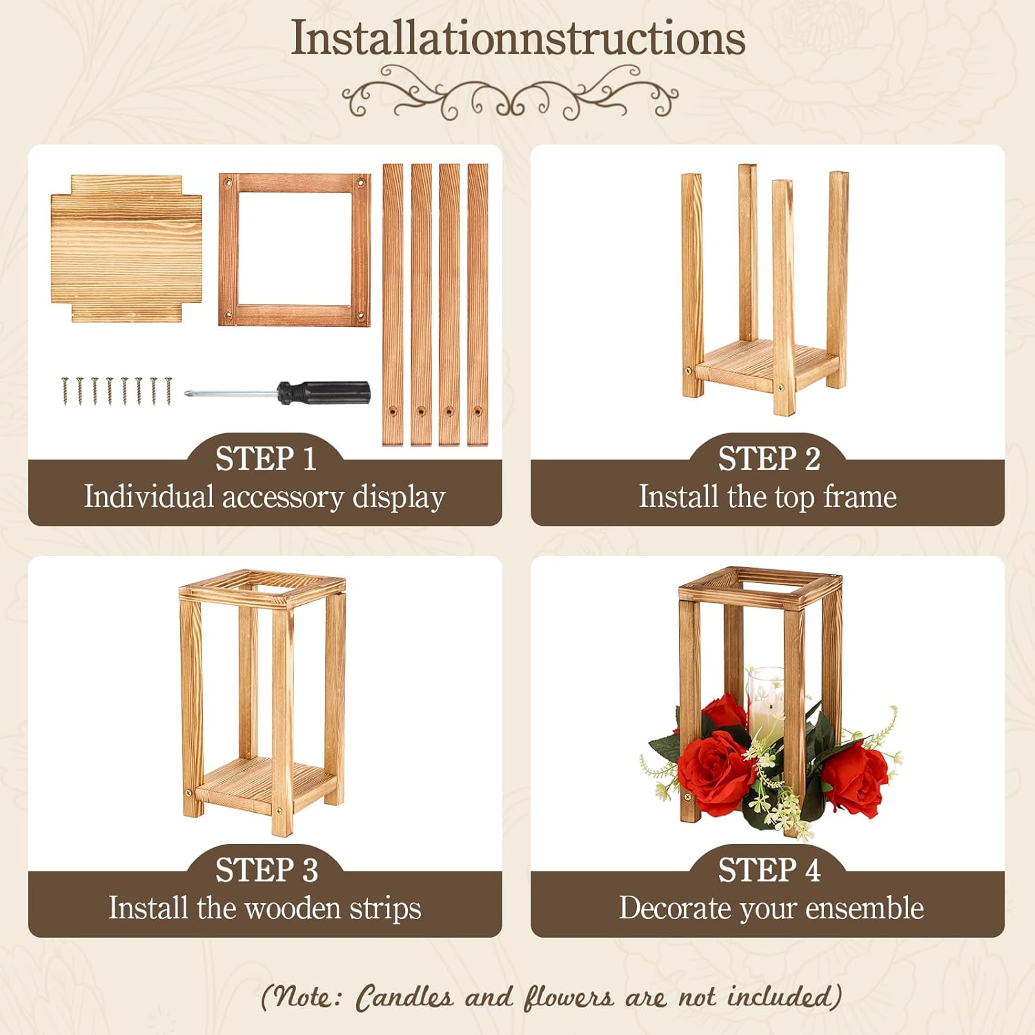 1 Piece Wooden Wedding Lantern - Centerpiece Stick review and price