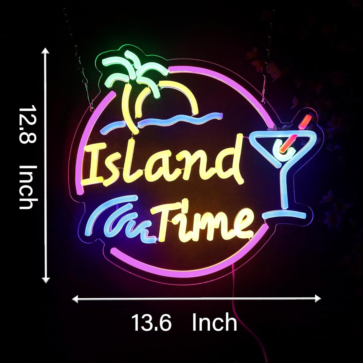 Island Time Neon Sign LED Ligh - Neon Sign Party review and price