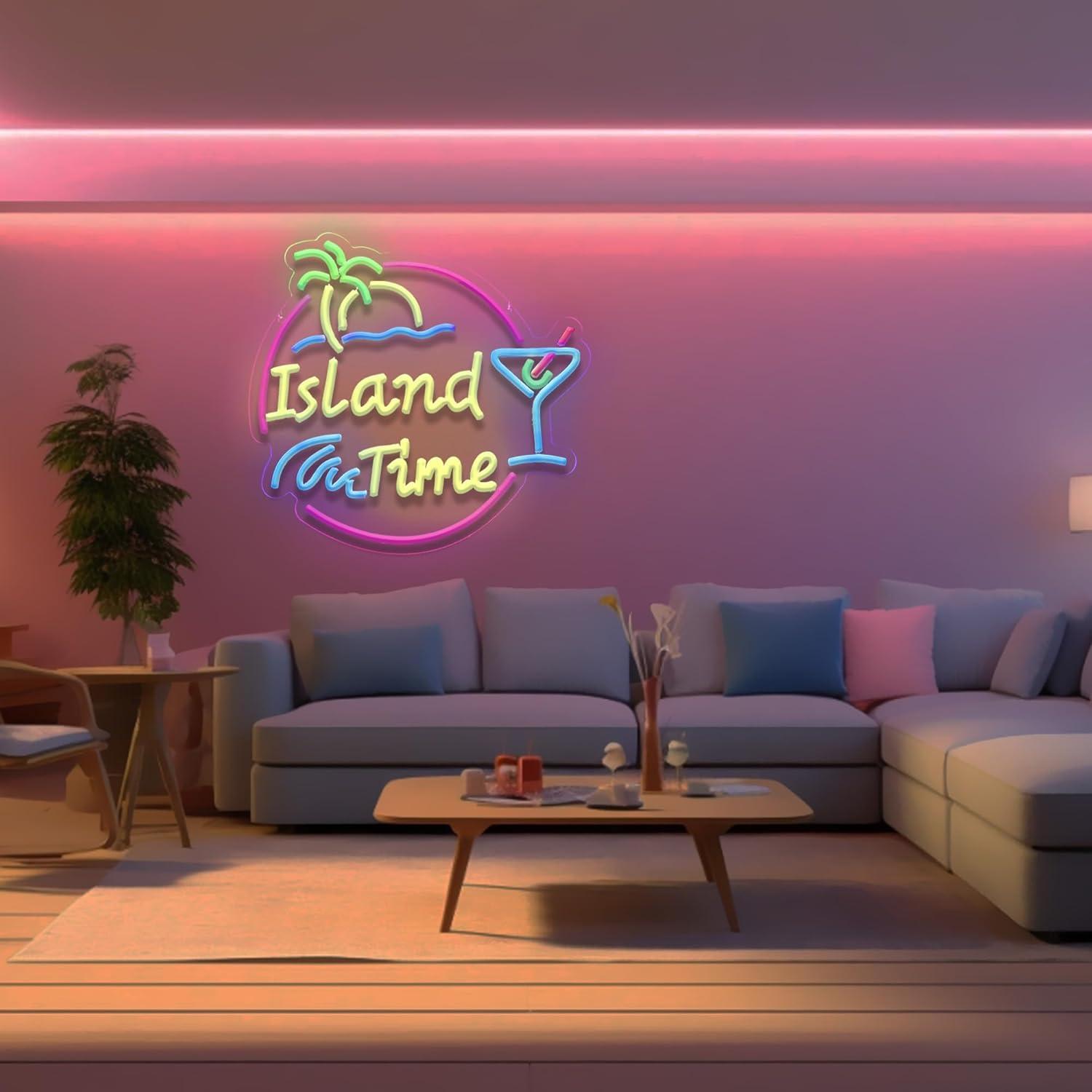 Island Time Neon Sign LED Ligh - Neon Sign Party review and price