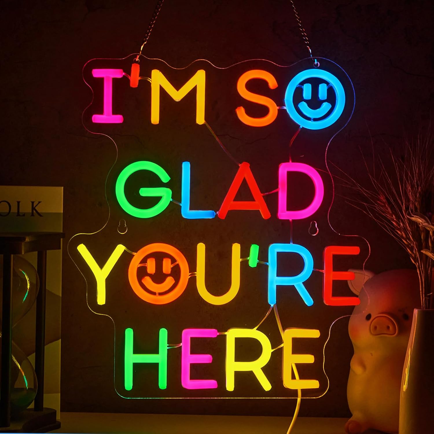  I'm So Glad You‘re Here Neon - Neon Sign Party review and price