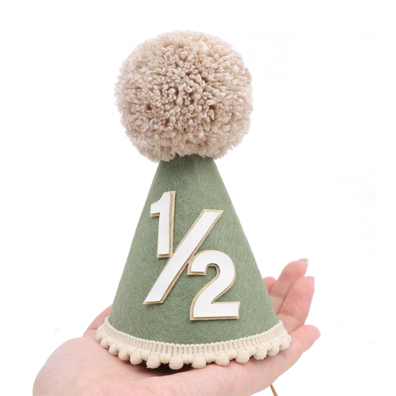 1/2 Birthday Hat Mini Cone Hat - Party Hat Cone review and price