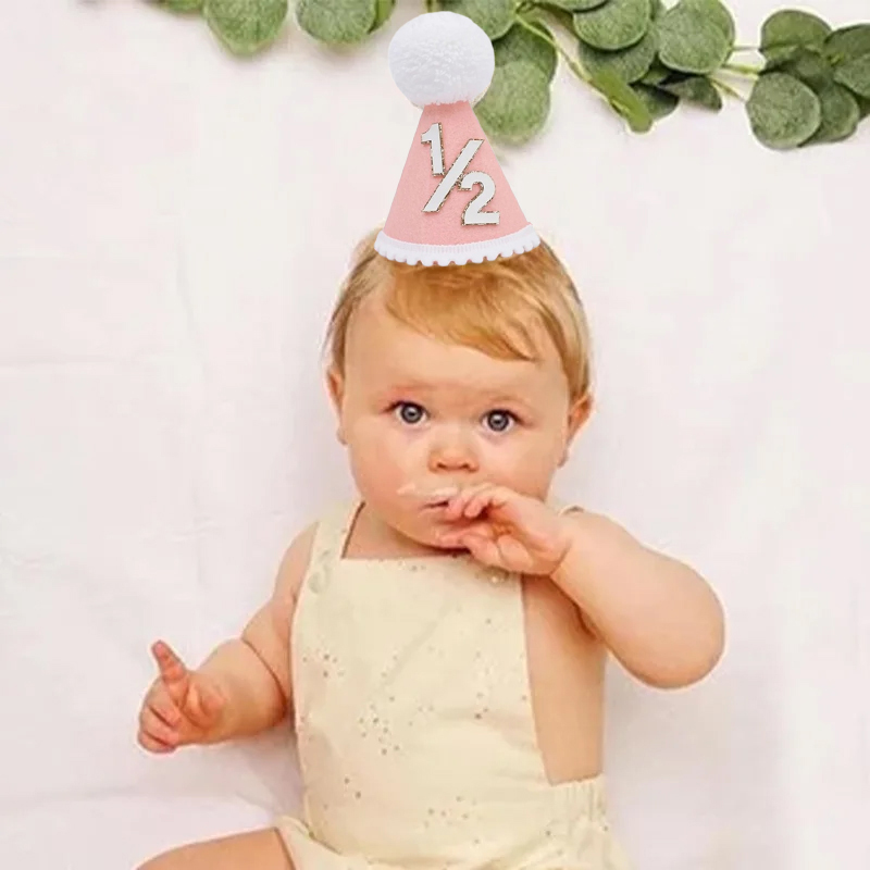 1/2 Birthday Hat Mini Cone Hat - Party Hat Cone review and price