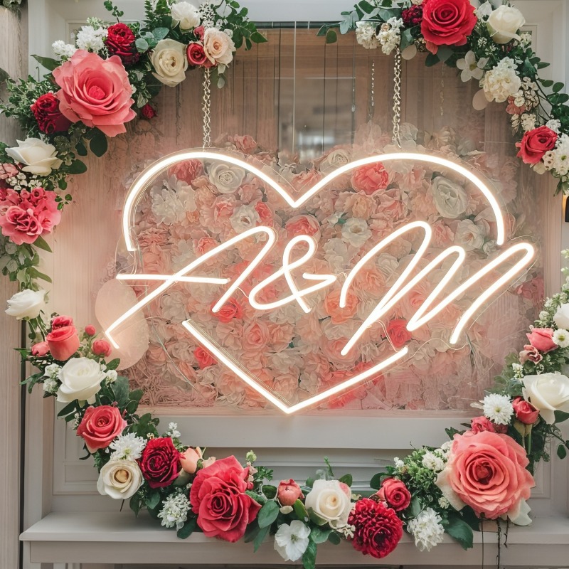 Custom Initials Heart LED Neon - Eve Party review and price