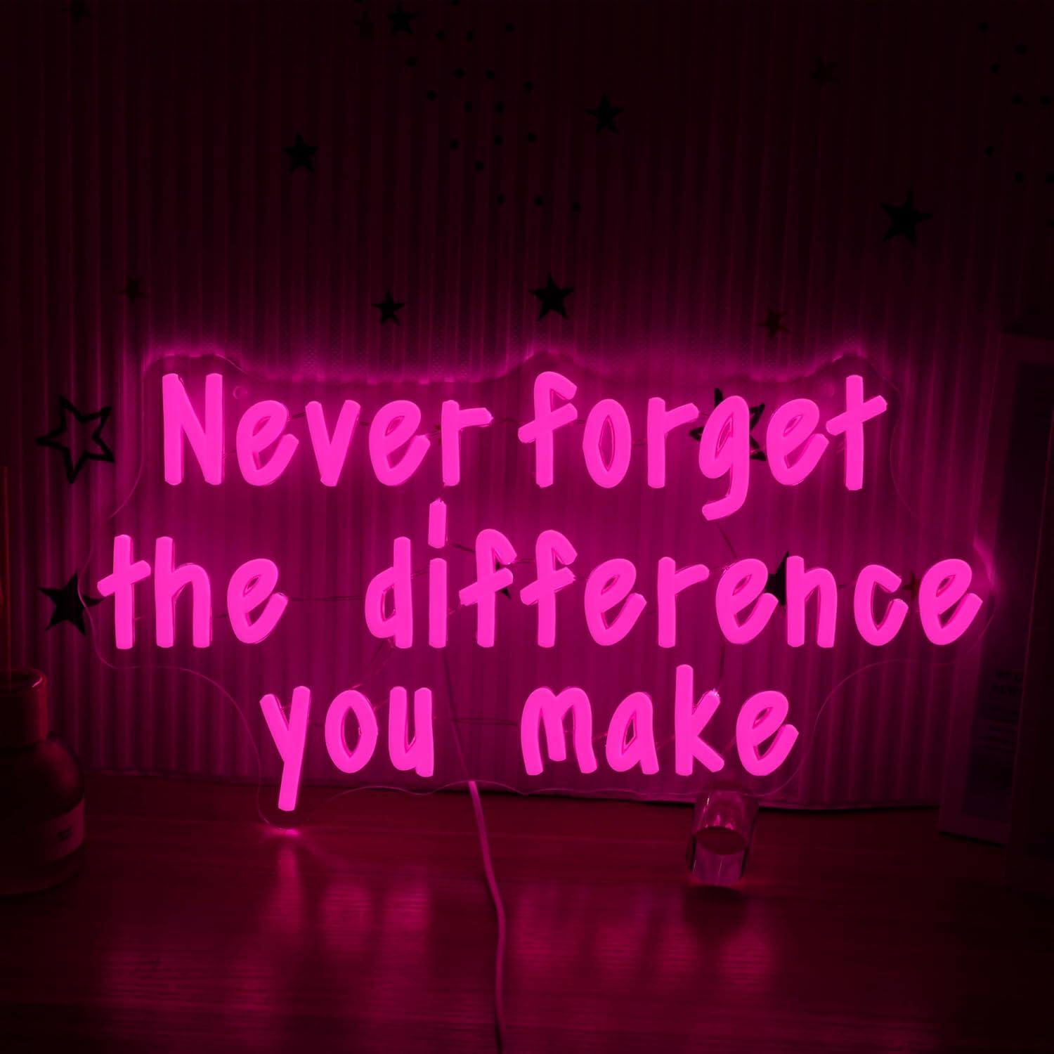 Never Forget The Difference Yo - Neon Sign Party review and price