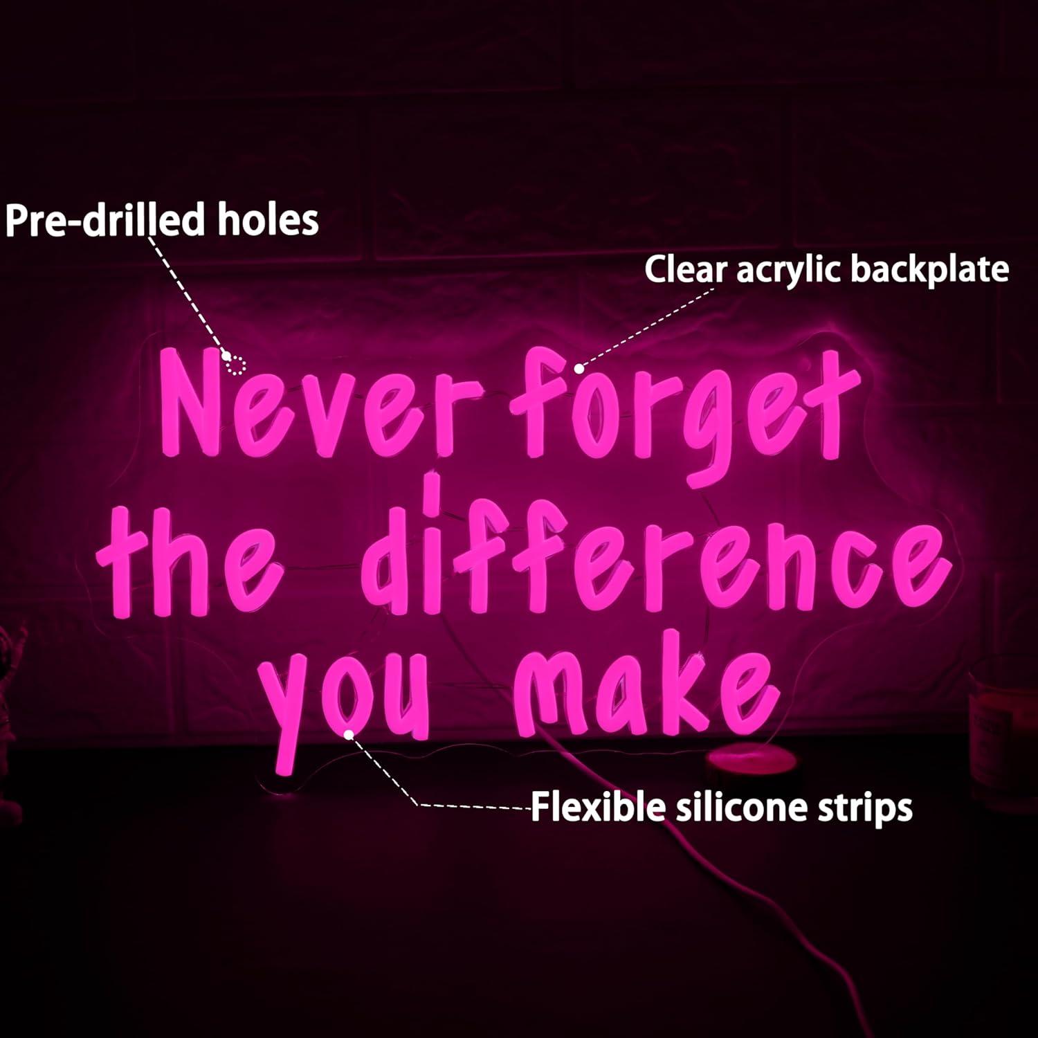 Never Forget The Difference Yo - Neon Sign Party review and price