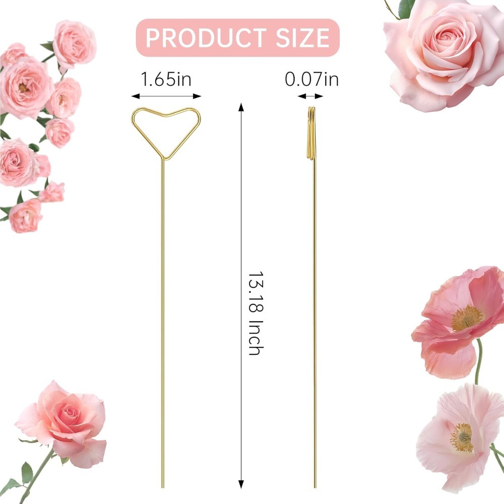40 Pcs Heart Shaped Metal Card - Centerpiece Stick review and price