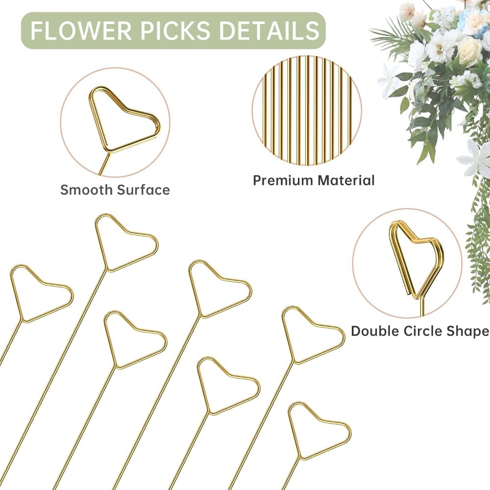 40 Pcs Heart Shaped Metal Card - Centerpiece Stick review and price