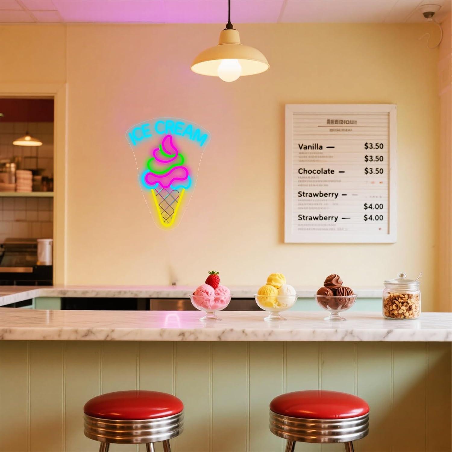 Ice Cream Neon Sign Dimmable D - Neon Sign Party review and price