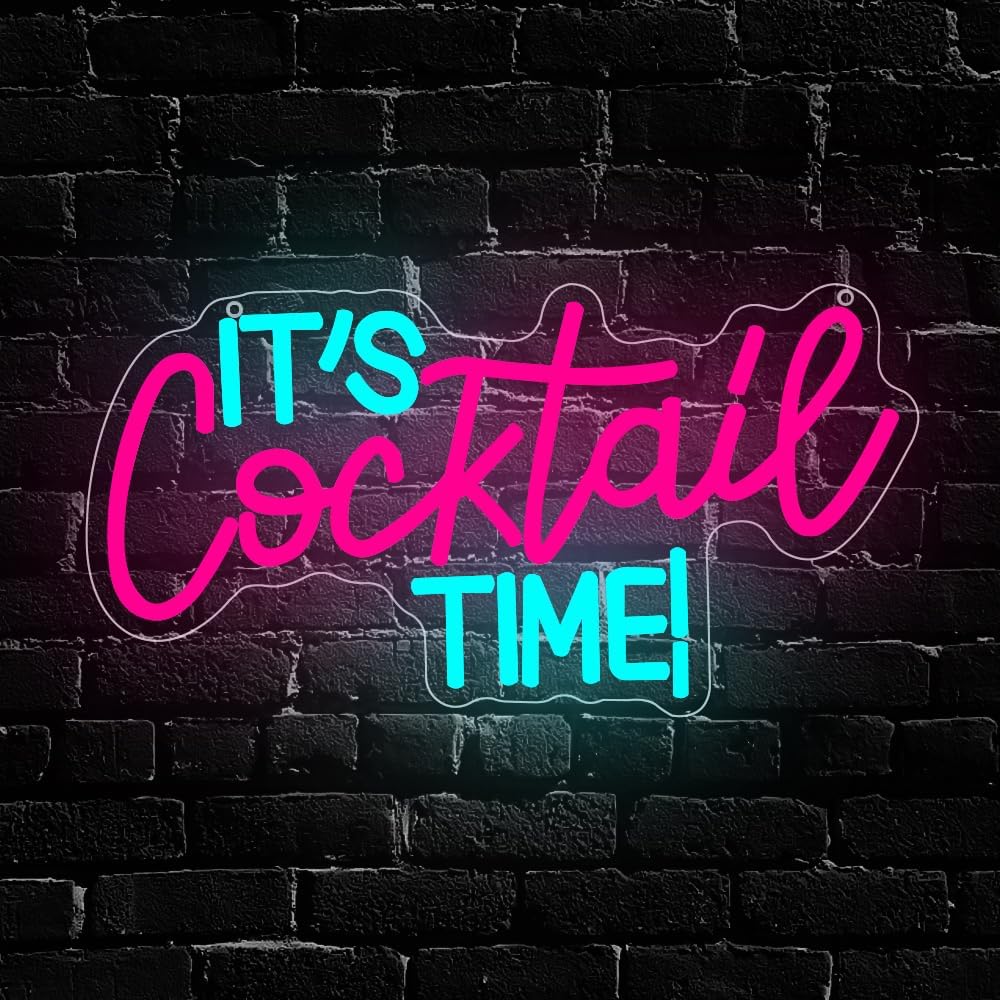 Cocktails Neon Sign USB Powere - Neon Sign Party review and price