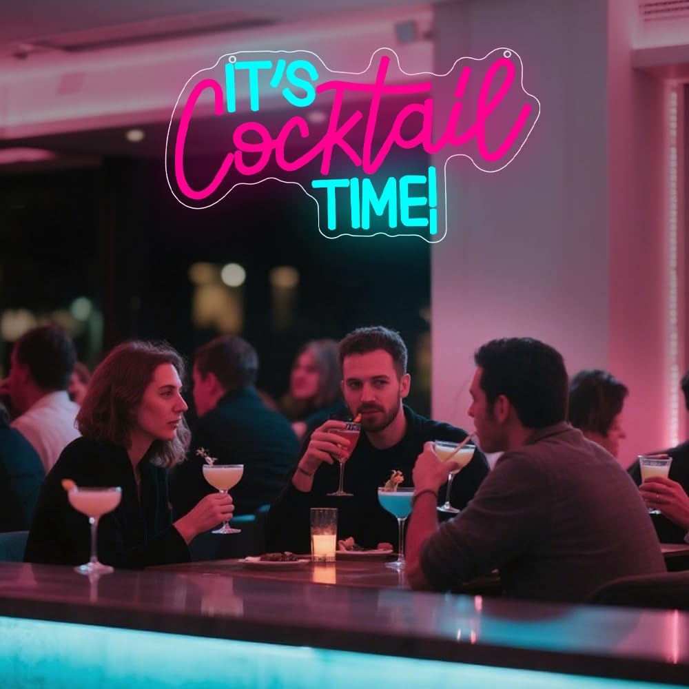 Cocktails Neon Sign USB Powere - Neon Sign Party review and price