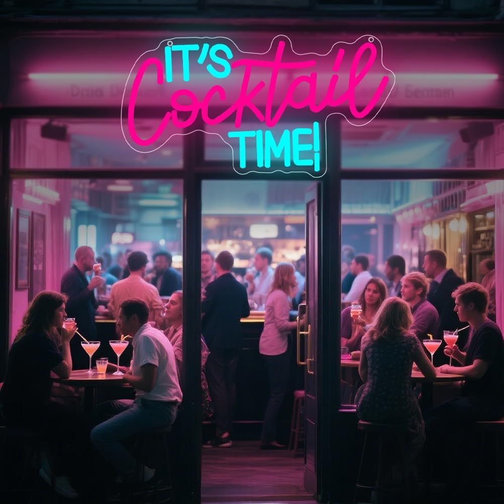 Cocktails Neon Sign USB Powere - Neon Sign Party review and price