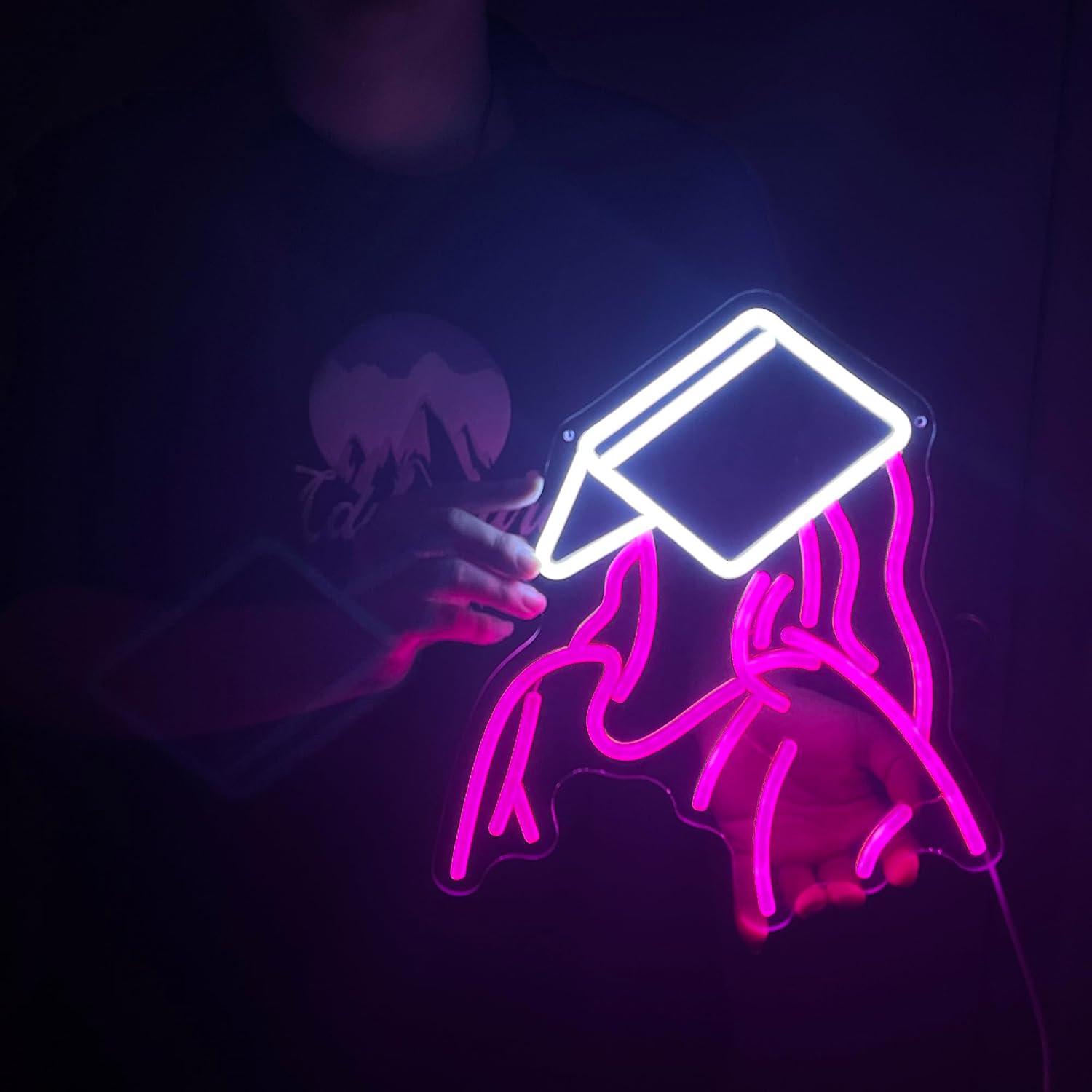 Reading Girl Neon Sign USB Dim - Neon Sign Party review and price