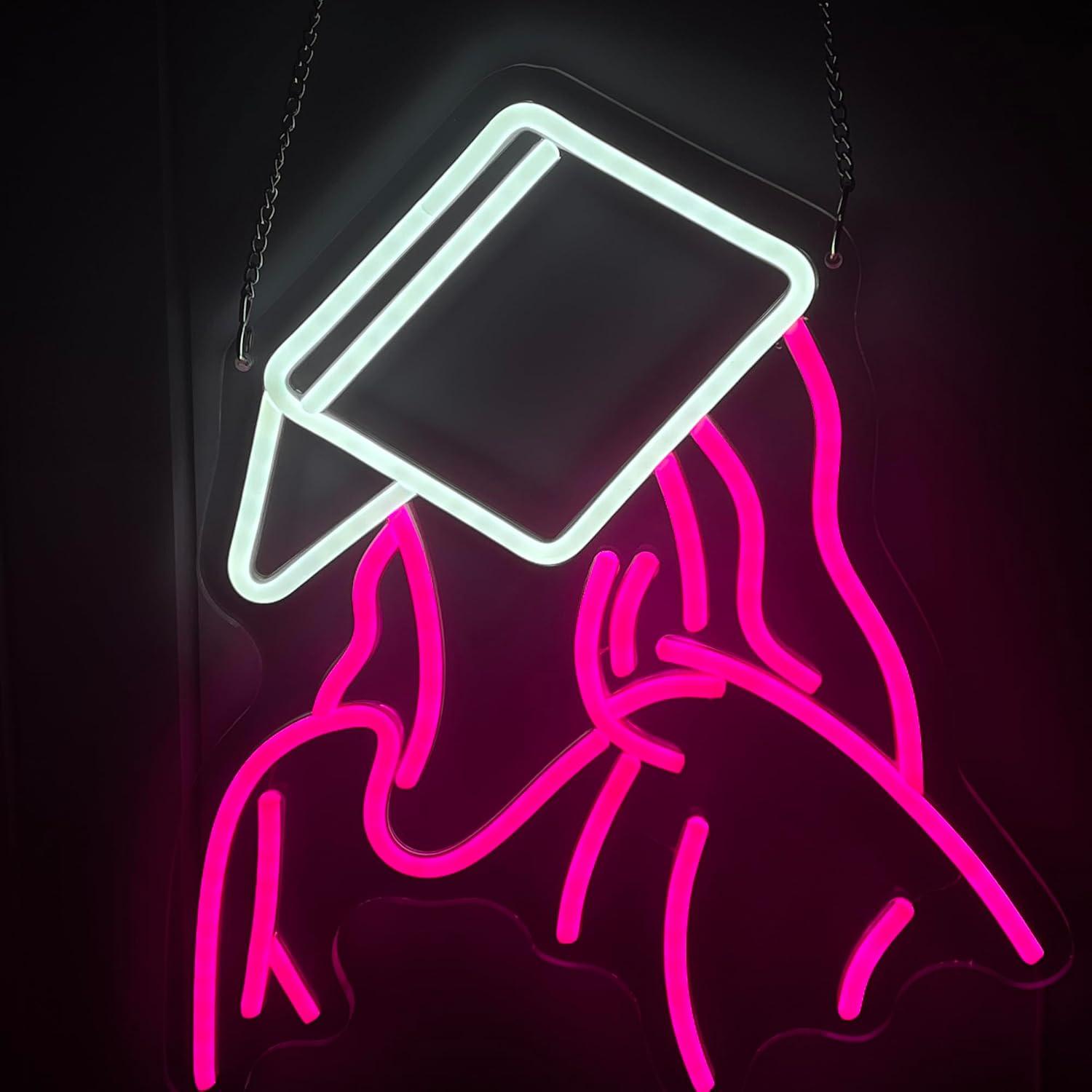 Reading Girl Neon Sign USB Dim - Neon Sign Party review and price