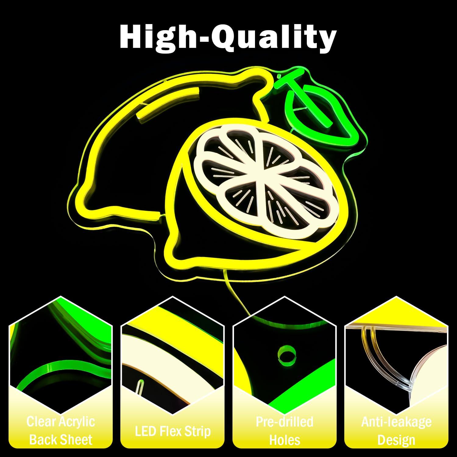Lemon Neon Sign Dimmable LED L - Neon Sign Party review and price