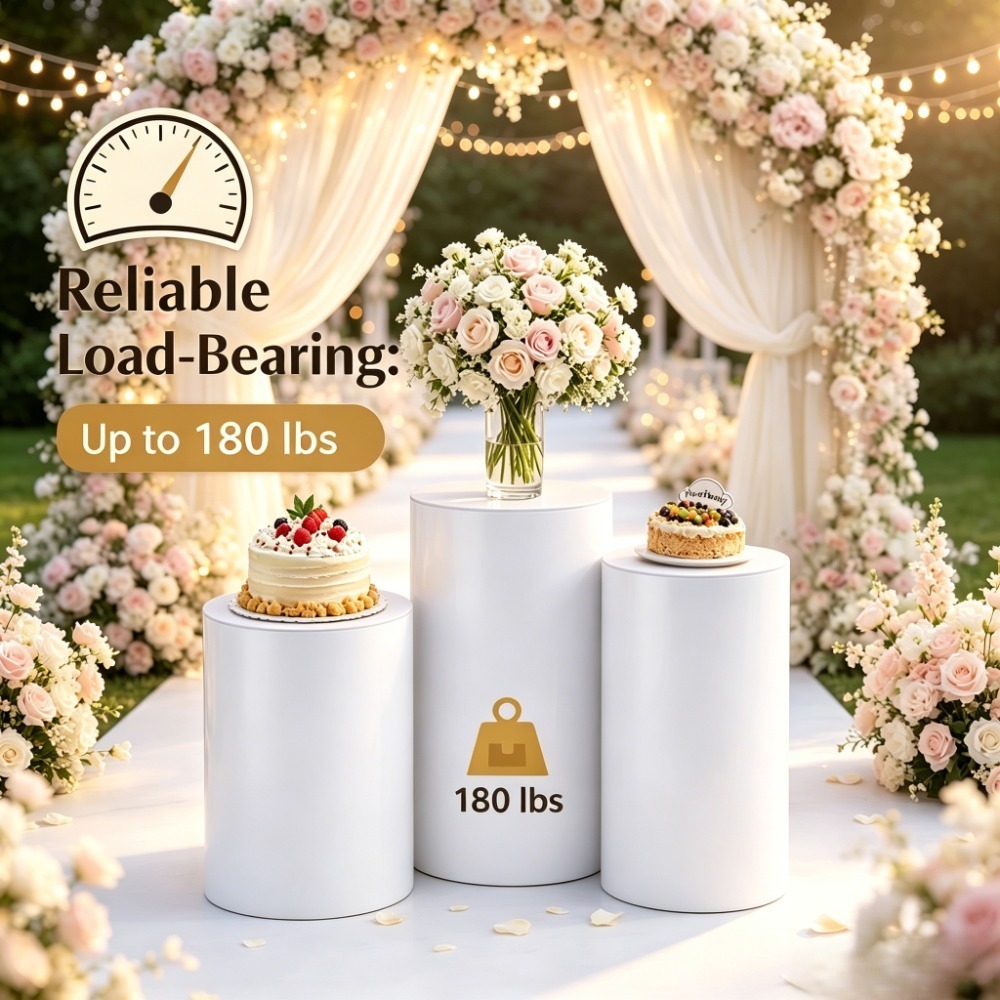 3/5Pcs White Cylinder Pedestal - Event Support review and price