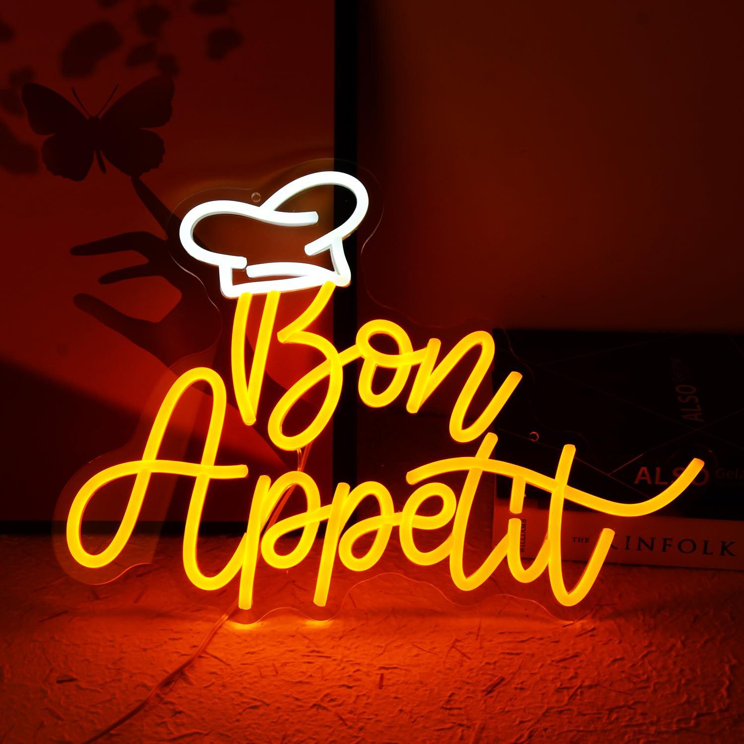 Bon Appetit Chef Hat Neon Sign - Neon Sign Party review and price