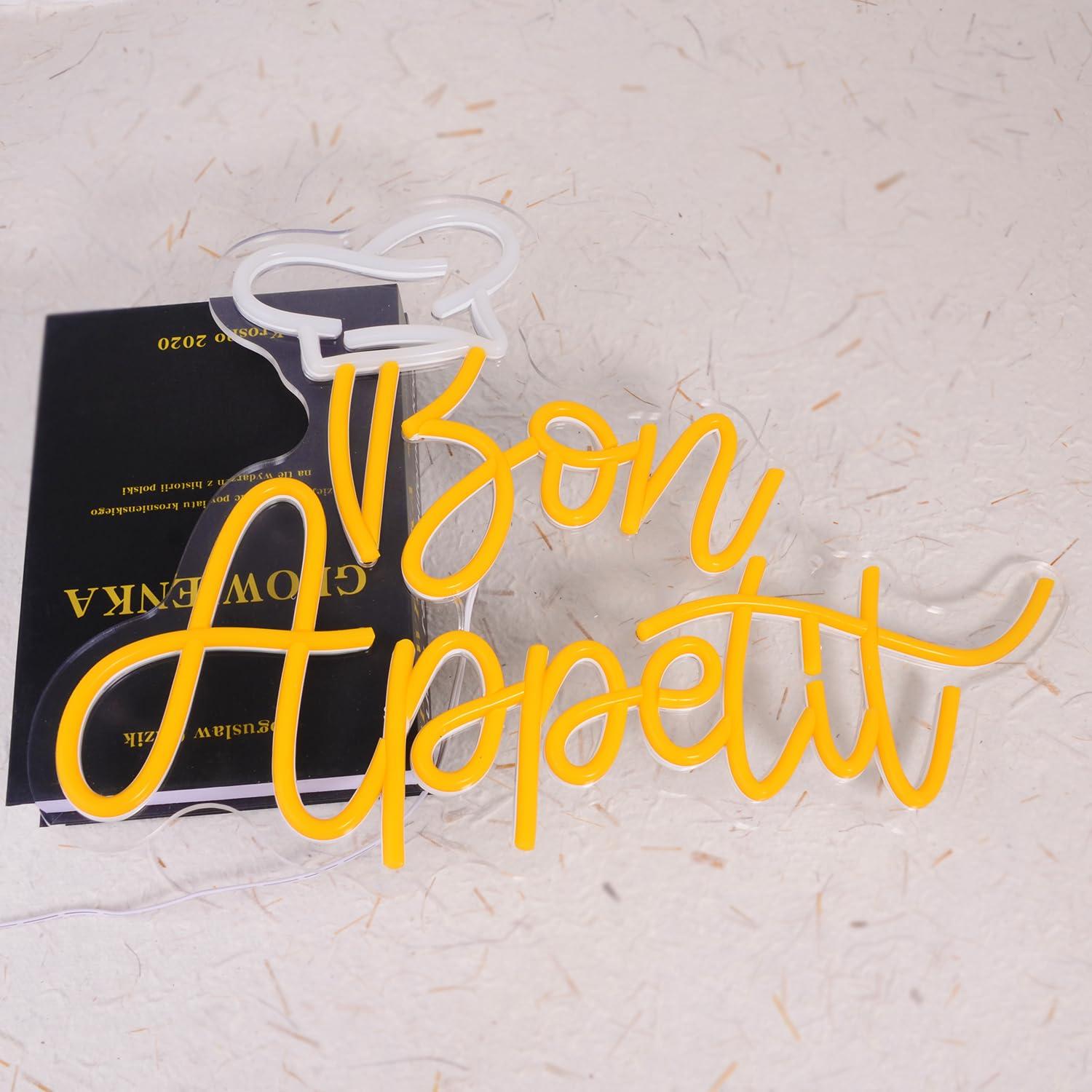 Bon Appetit Chef Hat Neon Sign - Neon Sign Party review and price