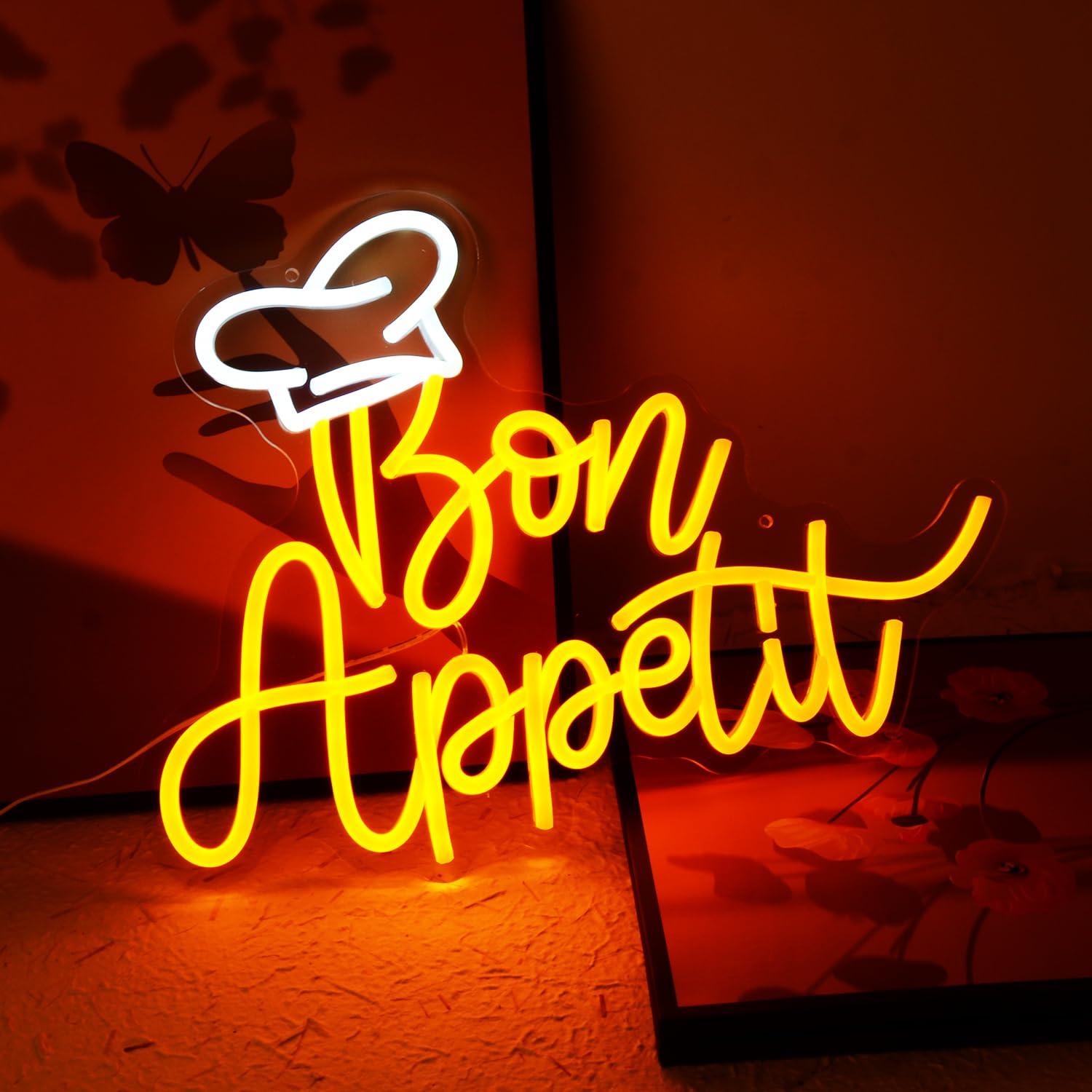 Bon Appetit Chef Hat Neon Sign - Neon Sign Party review and price