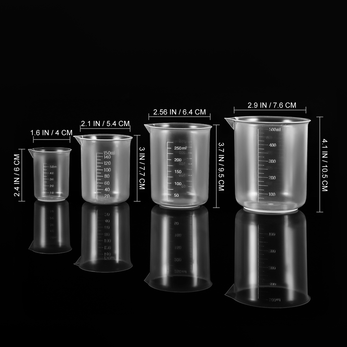 4pcs 50Ml 150Ml 250Ml 500Ml Pl - Plastic Cup 50Pcs review and price