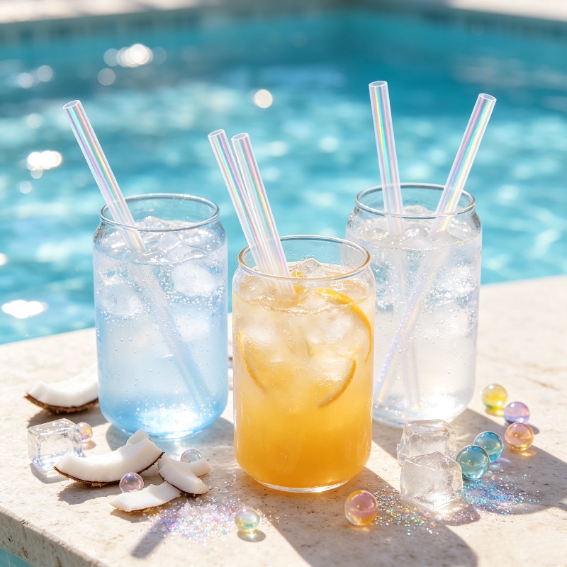 25/50/100PCS Silver Laser Pape - Paper Straw Color review and price