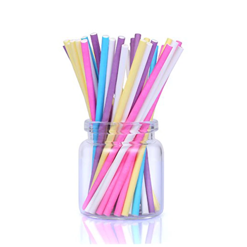 100Pcs/Lot Paper Lollipop Stic - Paper Straw Color review and price