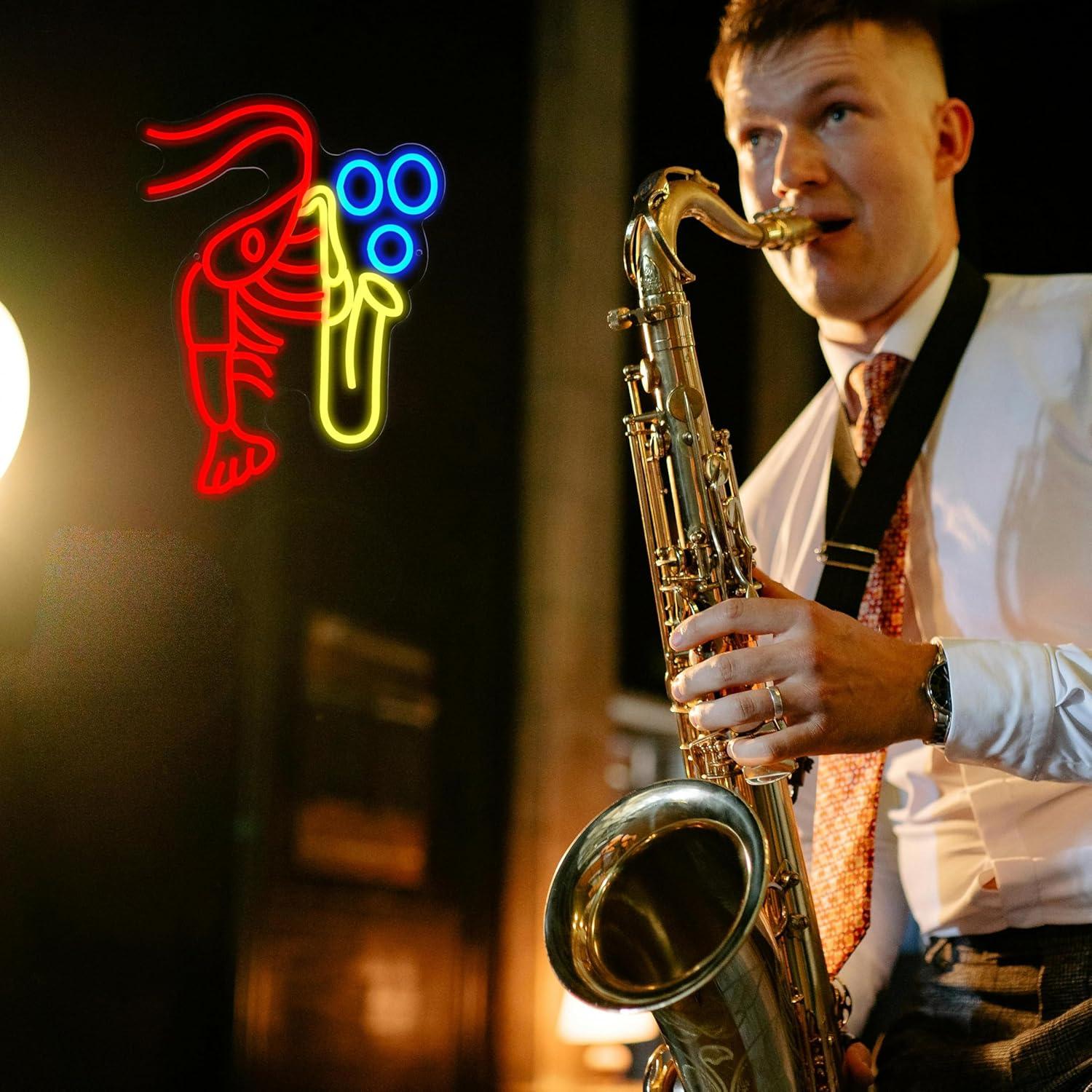 Lobster Saxophone Neon Sign Ja - Neon Sign Party review and price