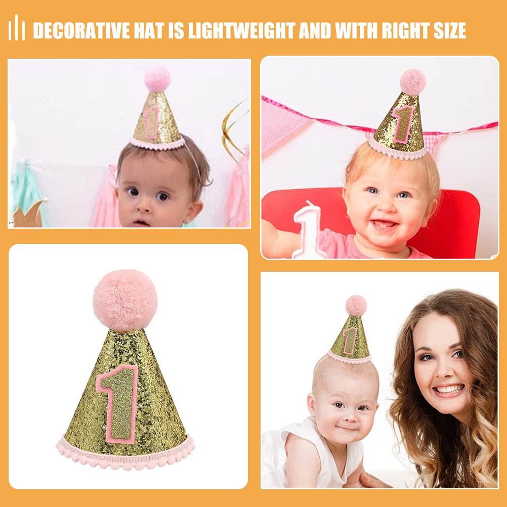 Pink Birthday Hat 1St Birthday - Party Hat Cone review and price
