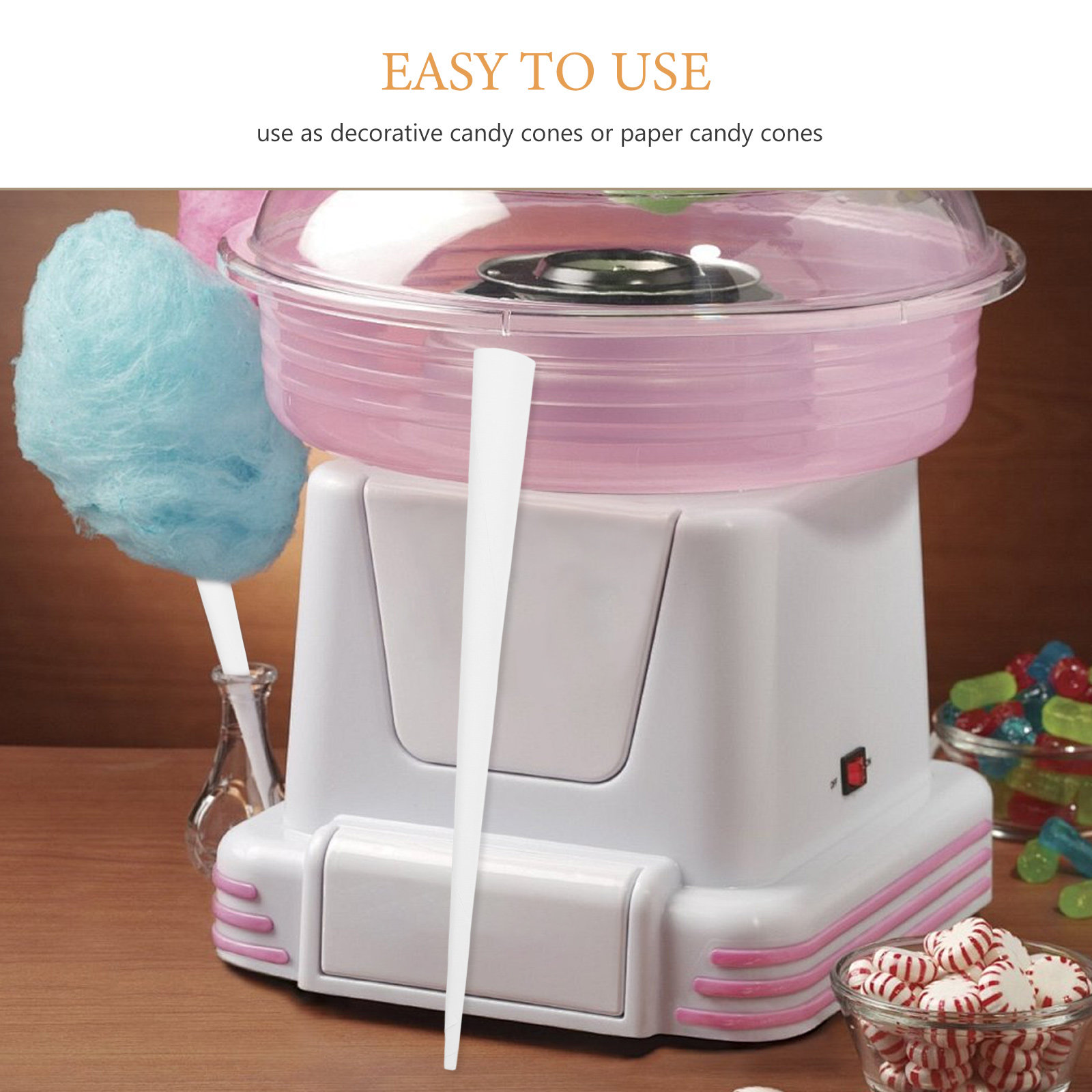 20Pcs Cotton Candy Paper Stick - Cotton Candy Cone review and price