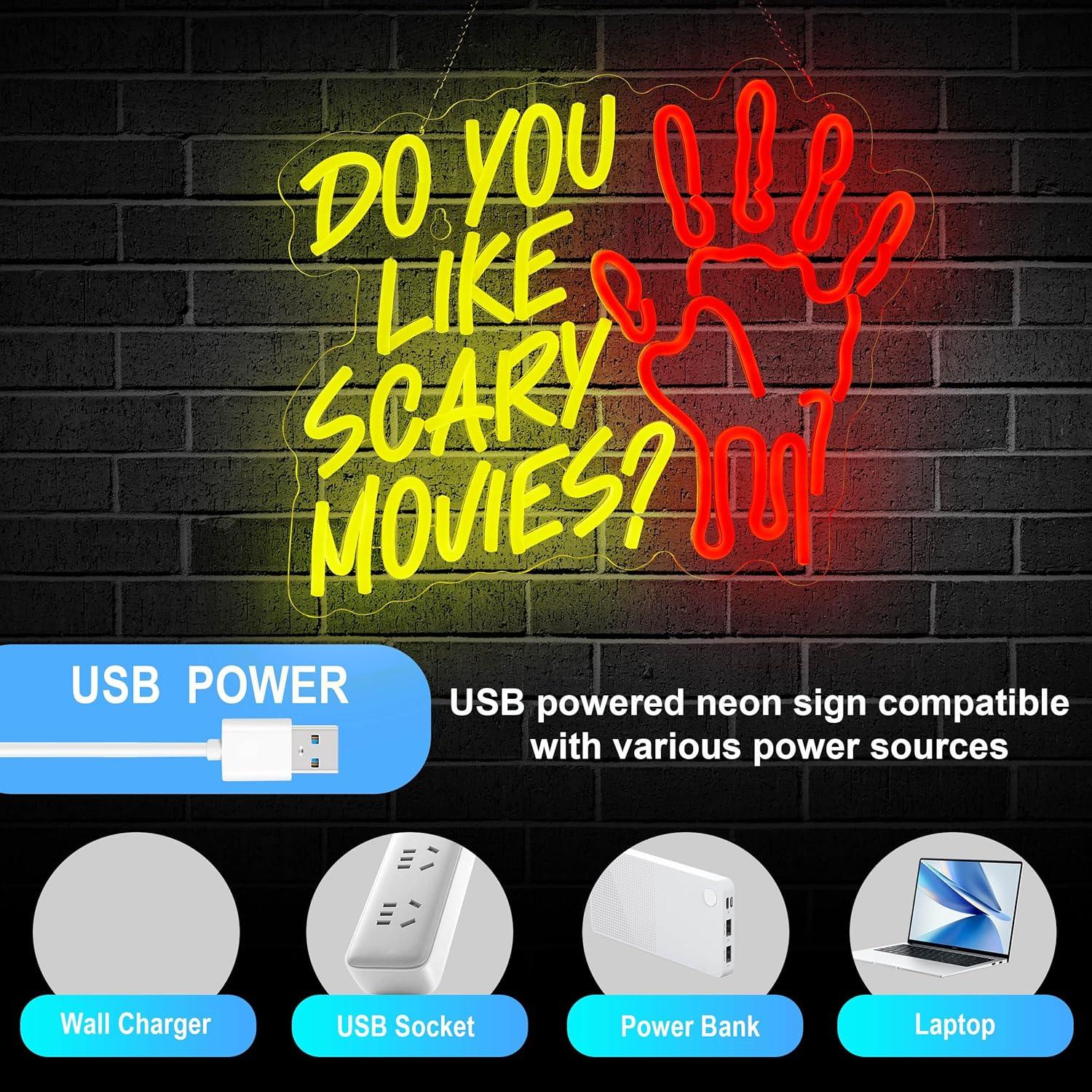 Do You Like Scary Movies Neon  - Neon Sign Party review and price