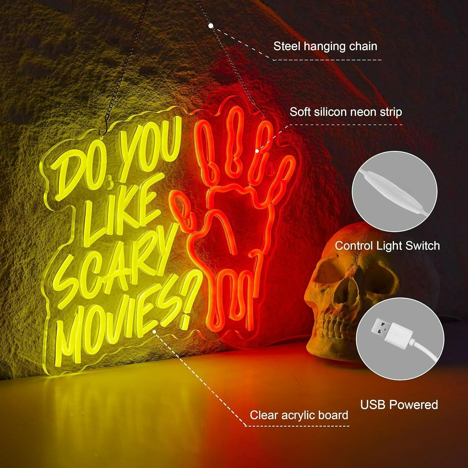 Do You Like Scary Movies Neon  - Neon Sign Party review and price