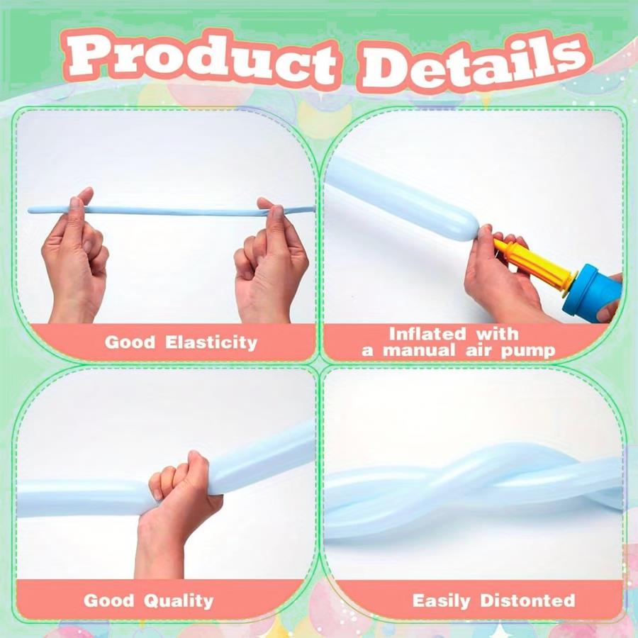 101/201pcs Long Strip Balloon  - Balloon Pump Hand review and price