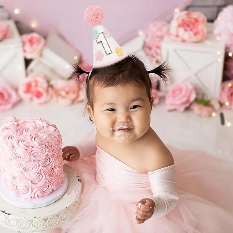 Colorful Flower 1st Half Birth - Party Hat Cone review and price